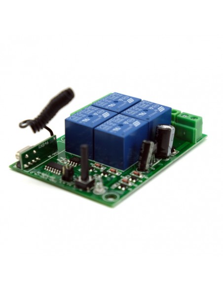 DUOLED radio relay 4 channel 12V with remote control
