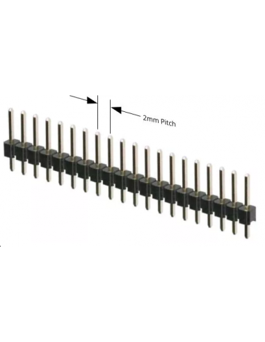 2mm Pitch Header Pin Male 40x1 - Breakaway